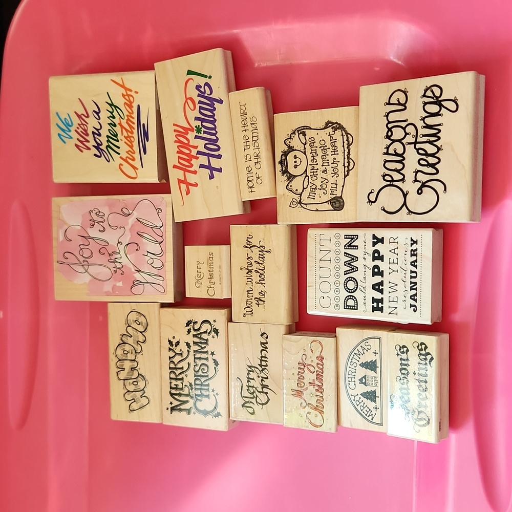 Set of 15 Rubber Stamps